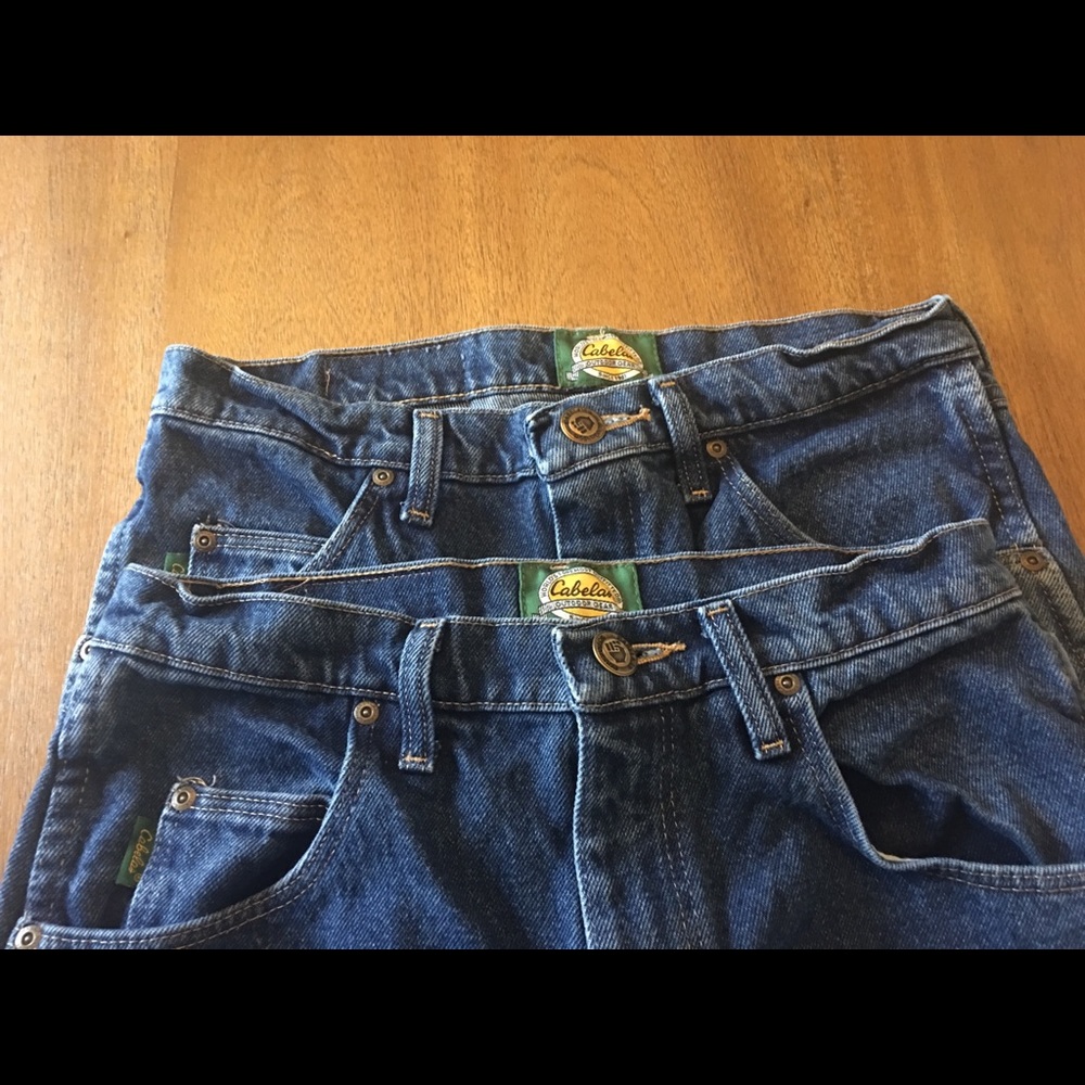 SOLD.   Cabela’s dark wash, boot cut Men’s Jeans.